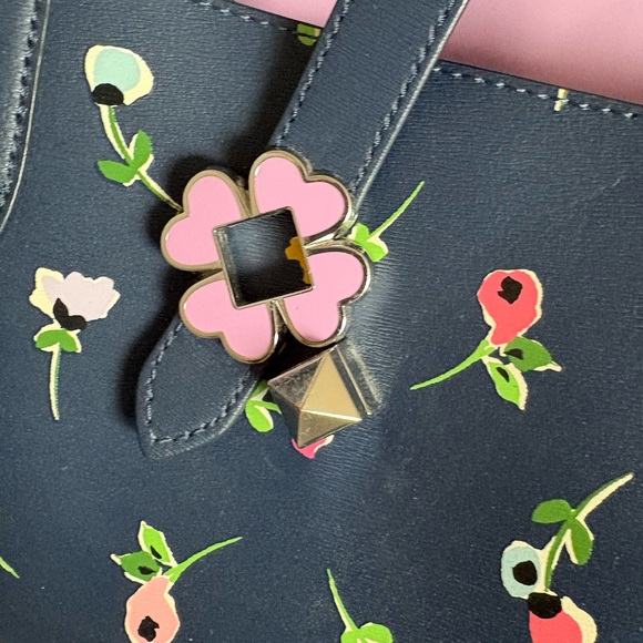 Kate Spade Navy Floral Tote Bag - Picture 6 of 14